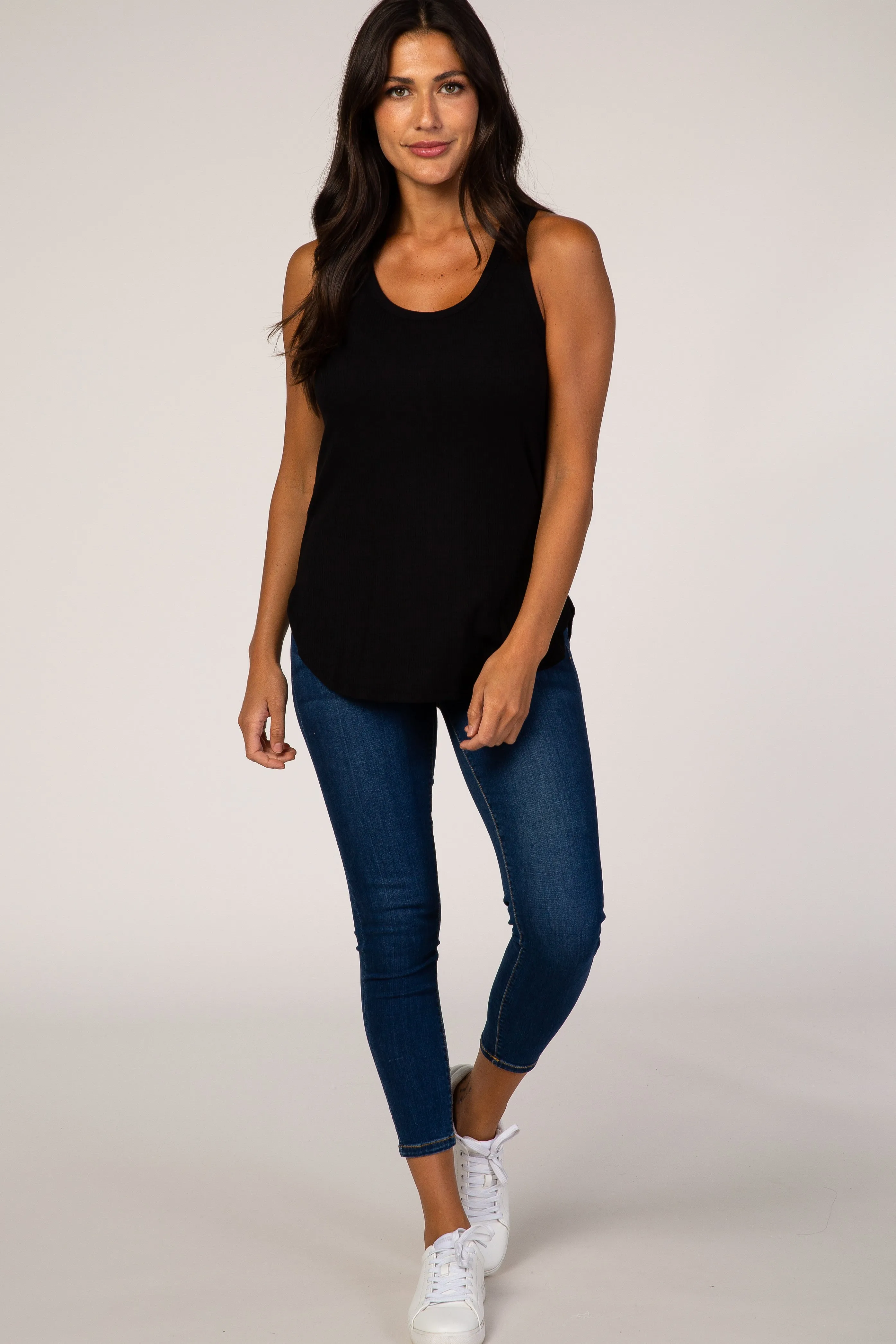 Black Ribbed Tank sold by Pinkblush product image thumbnail 4