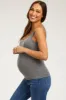 Heather Grey Scoop Neckline Maternity Tank Top sold by Pinkblush