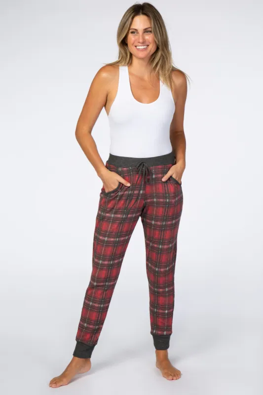 Red Plaid Pajama Pants sold by Pinkblush