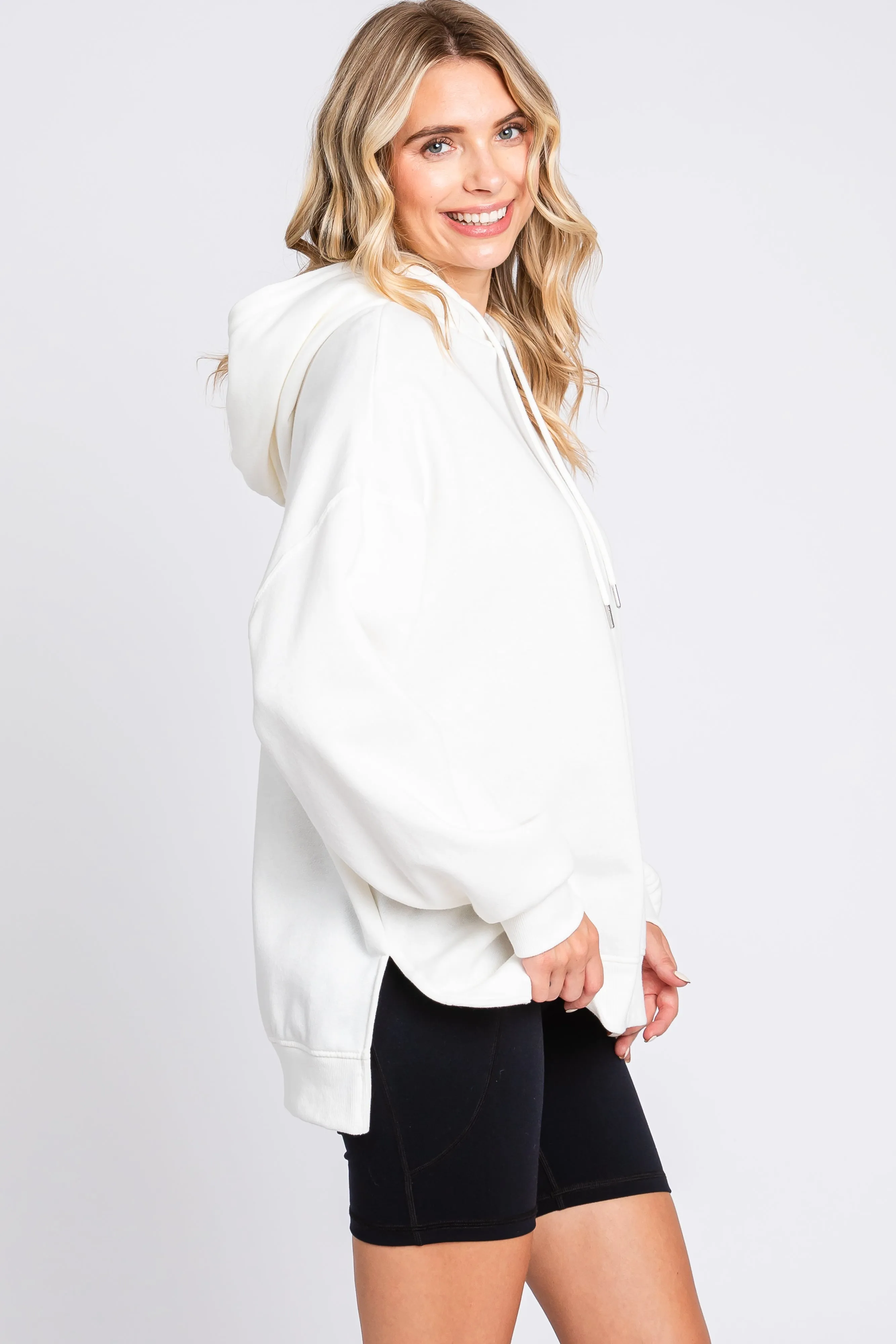 Ivory Drawstring Hoodie sold by Pinkblush product image thumbnail 3