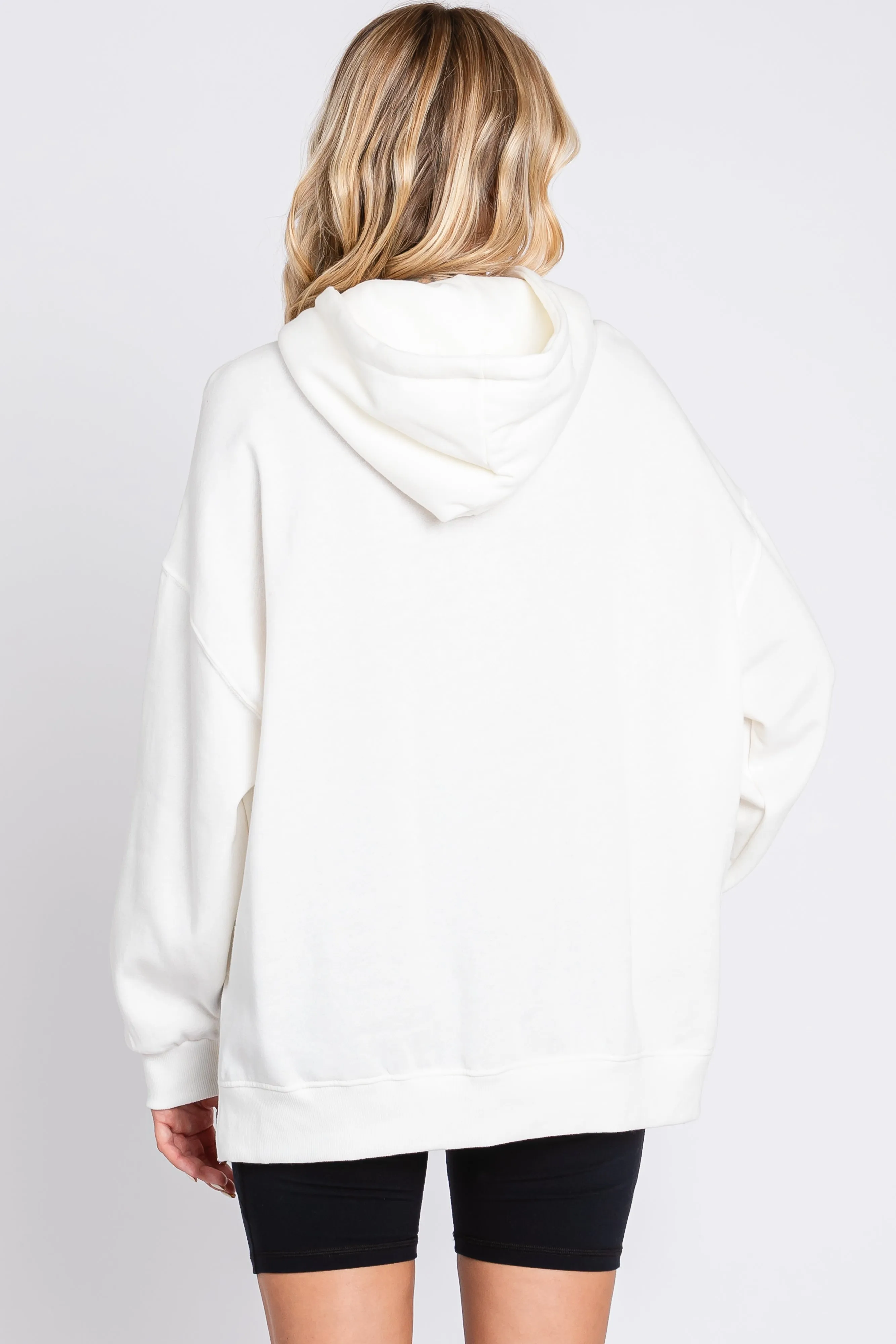 Ivory Drawstring Hoodie sold by Pinkblush product image thumbnail 4
