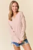 Beige V-Neck Maternity Long Sleeve Shirt sold by Pinkblush