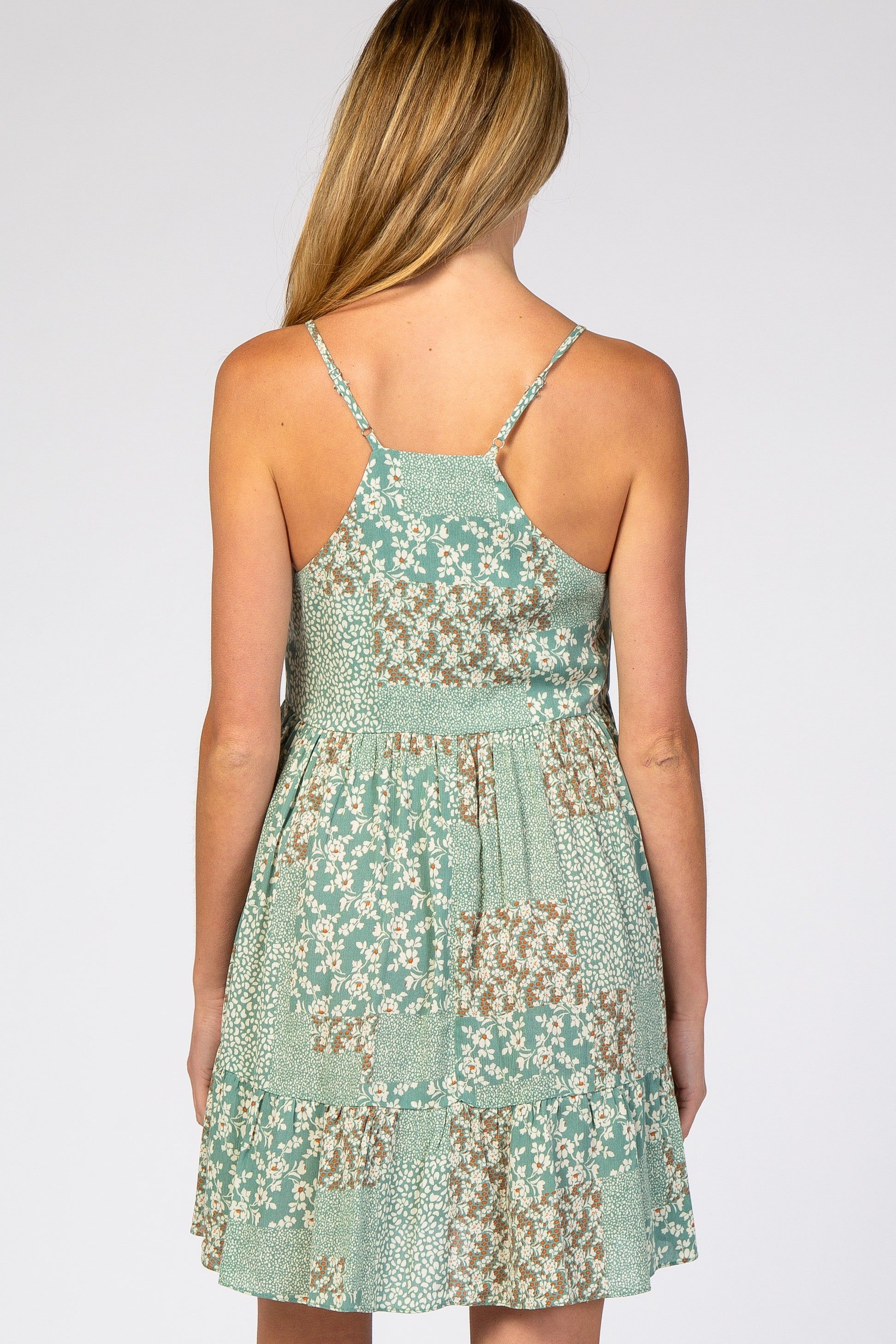 Mint Printed Button Front Maternity Dress sold by Pinkblush product image thumbnail 3