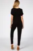 Black Wrap Tie Maternity Jumpsuit sold by Pinkblush