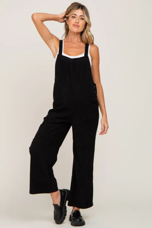 Black Corduroy Maternity Overalls sold by Pinkblush