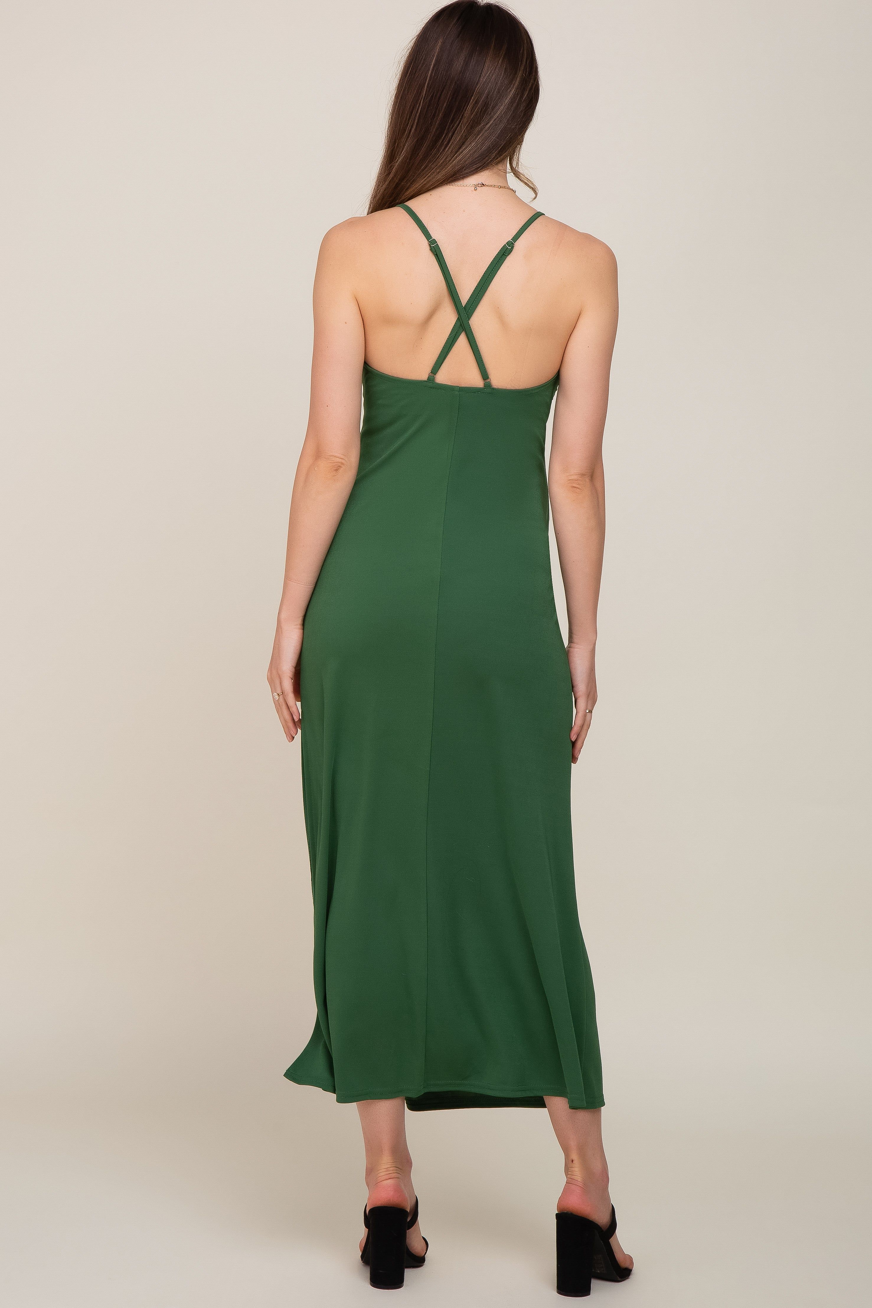 Green Sweetheart Front Cutout Maternity Maxi Dress sold by Pinkblush product image thumbnail 4
