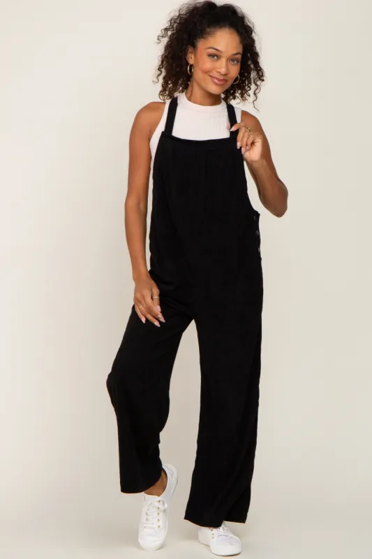 Black Corduroy Overalls sold by Pinkblush