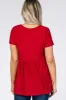 Red Swiss Dot Peplum Maternity Top sold by Pinkblush