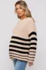 Beige Striped Maternity Sweater sold by Pinkblush