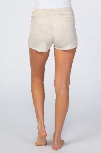 Beige Ruched Side Maternity Lounge Shorts sold by Pinkblush