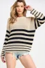 Beige Striped Maternity Sweater sold by Pinkblush