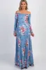 PinkBlush Light Blue Floral Off Shoulder Maternity Maxi Dress sold by Pinkblush