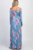 PinkBlush Light Blue Floral Off Shoulder Maternity Maxi Dress sold by Pinkblush