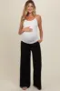 Black Wide-Leg Maternity Trousers sold by Pinkblush