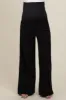 Black Wide-Leg Maternity Trousers sold by Pinkblush