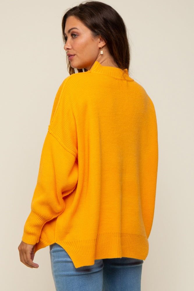 Orange Mock Neck Maternity Sweater sold by Pinkblush product image thumbnail 3