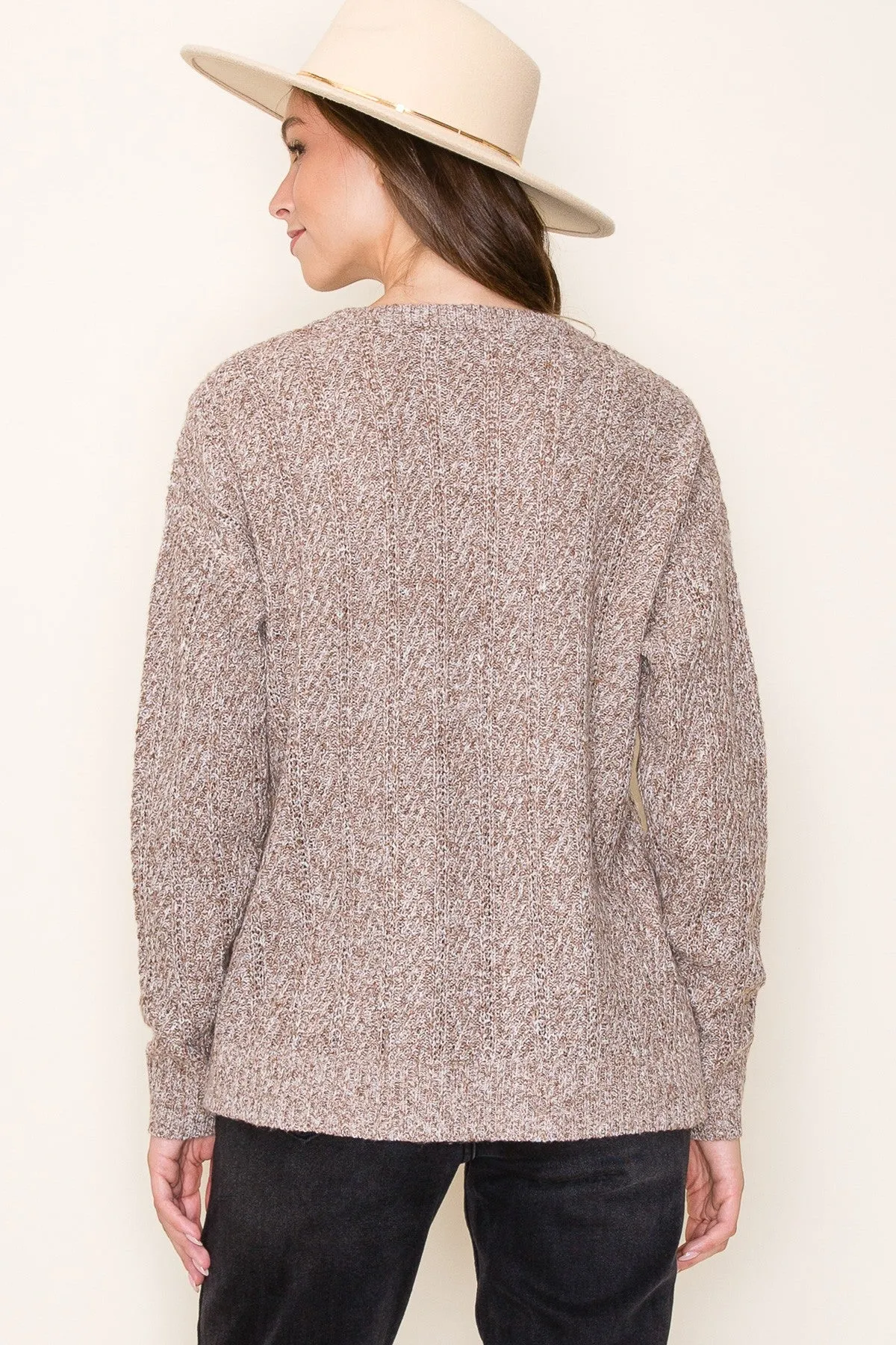Brown Pattern Knit Sweater sold by Pinkblush product image thumbnail 3