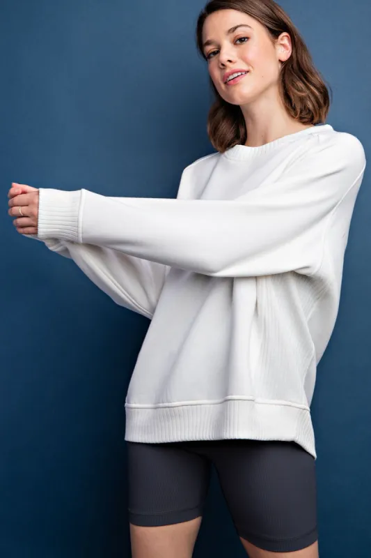Ivory Pullover Terry Crewneck sold by Pinkblush