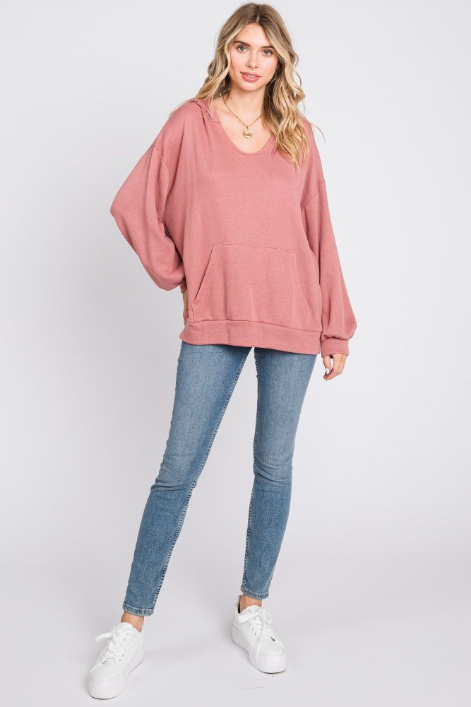 Mauve Front Pocket Hoodie sold by Pinkblush product image thumbnail 4