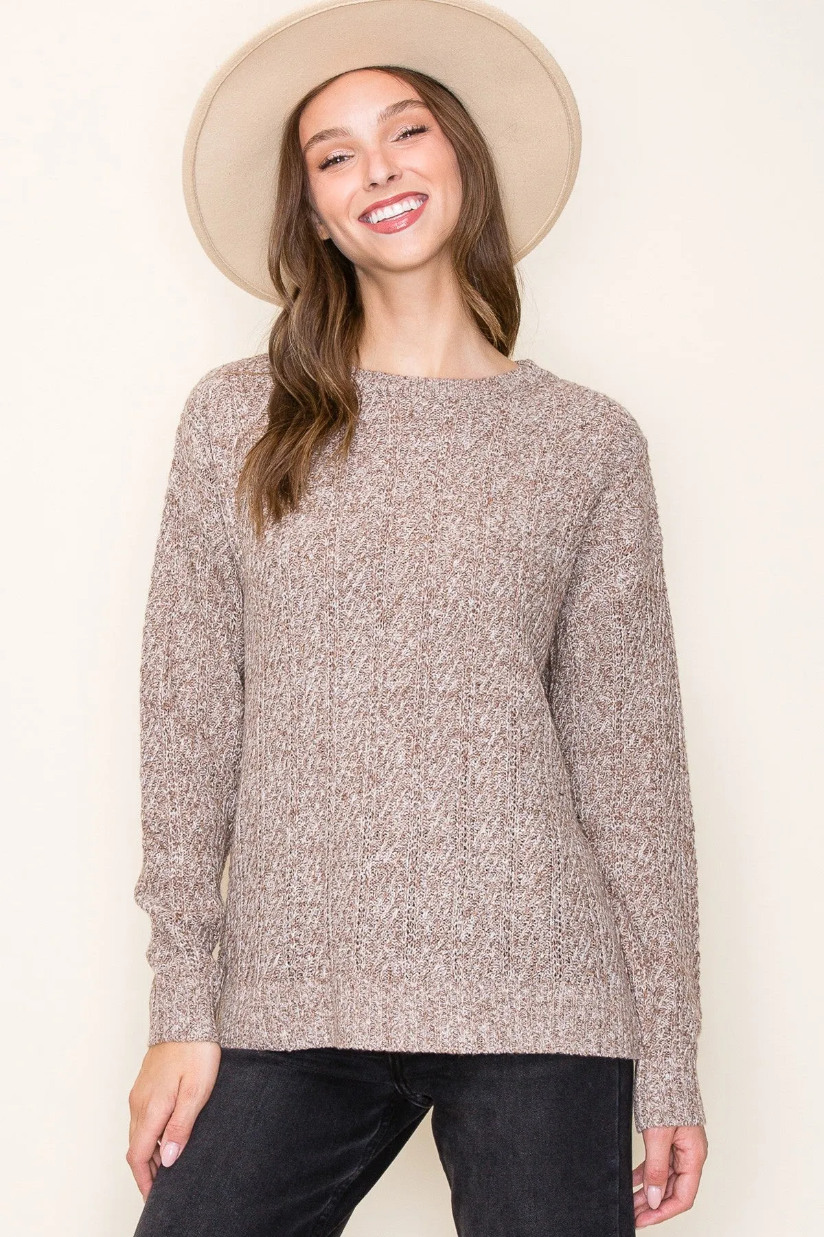 Brown Pattern Knit Sweater sold by Pinkblush product image thumbnail 2