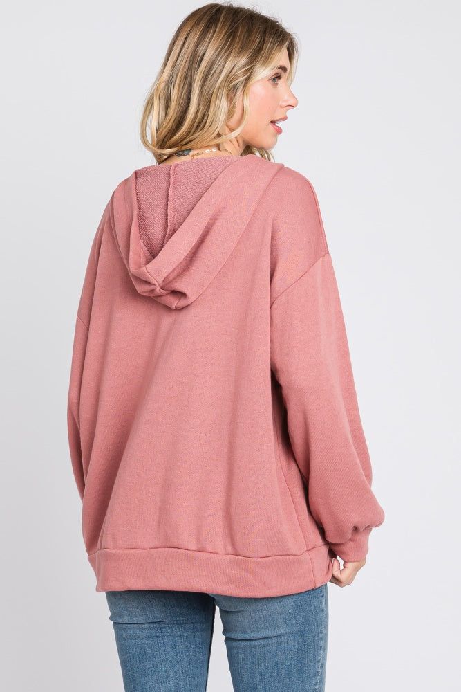 Mauve Front Pocket Hoodie sold by Pinkblush product image thumbnail 3