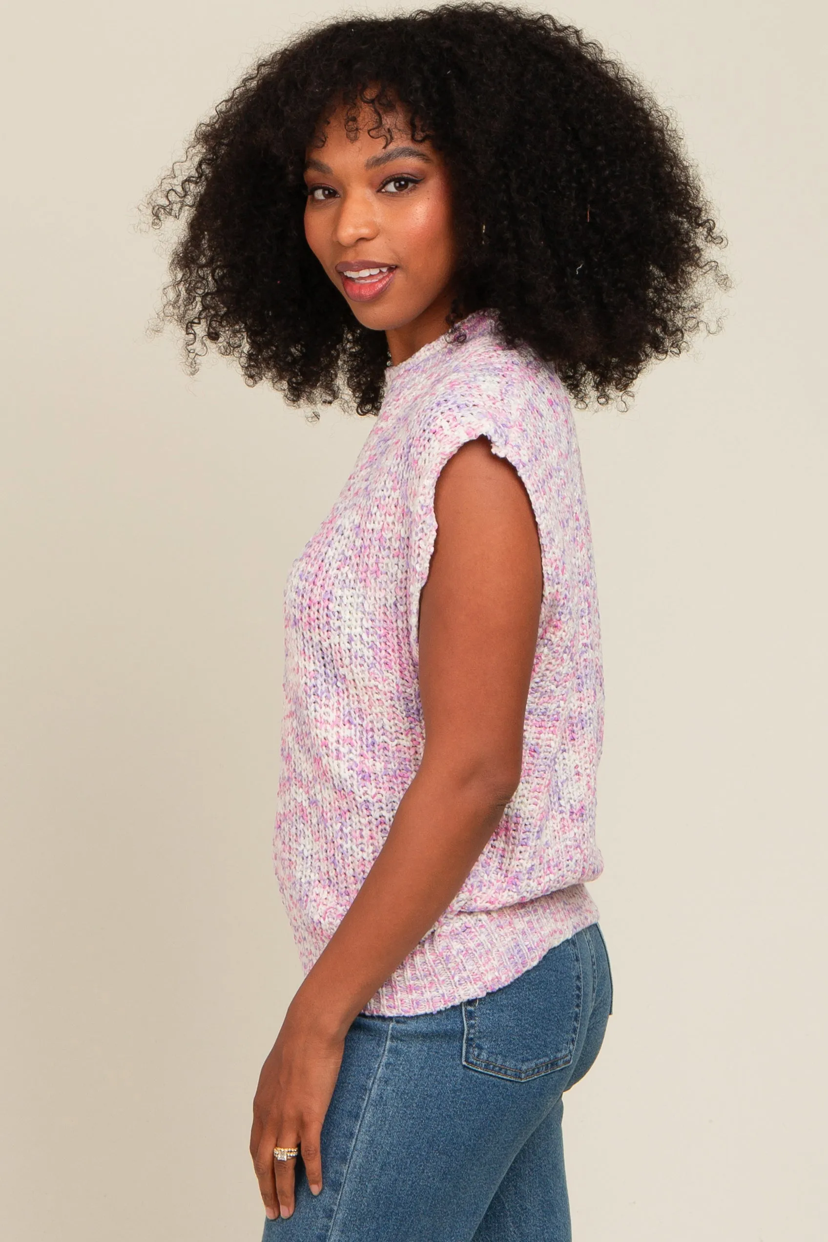 Lavender Multicolor Sweater Vest sold by Pinkblush product image thumbnail 3