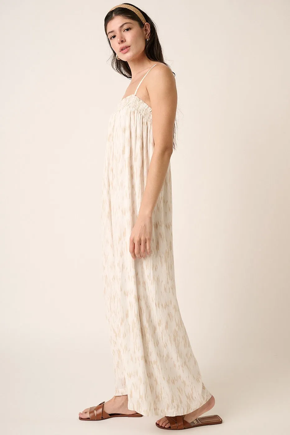 Taupe Printed Sleeveless Jumpsuit sold by Pinkblush product image thumbnail 2