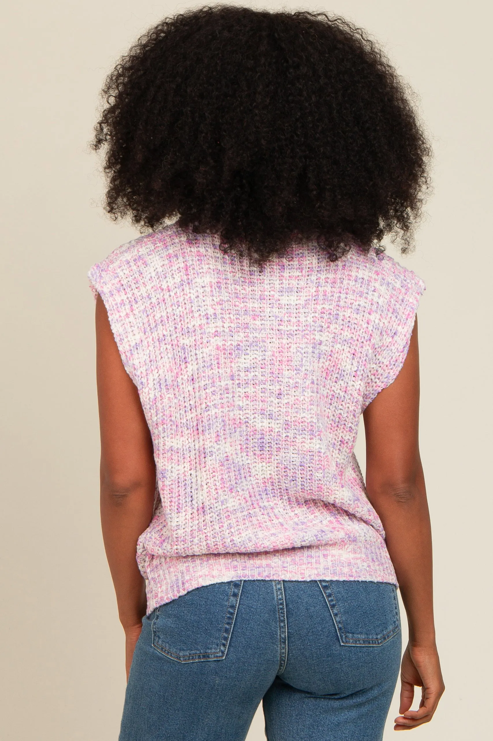 Lavender Multicolor Sweater Vest sold by Pinkblush product image thumbnail 4