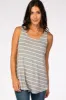 Heather Grey Striped Round Neck Maternity Tank Top sold by Pinkblush