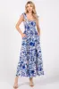 Royal Blue Ruffle Sleeve Tiered Maxi Dress sold by Pinkblush