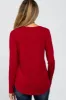 Red Basic Maternity Long Sleeve Top sold by Pinkblush