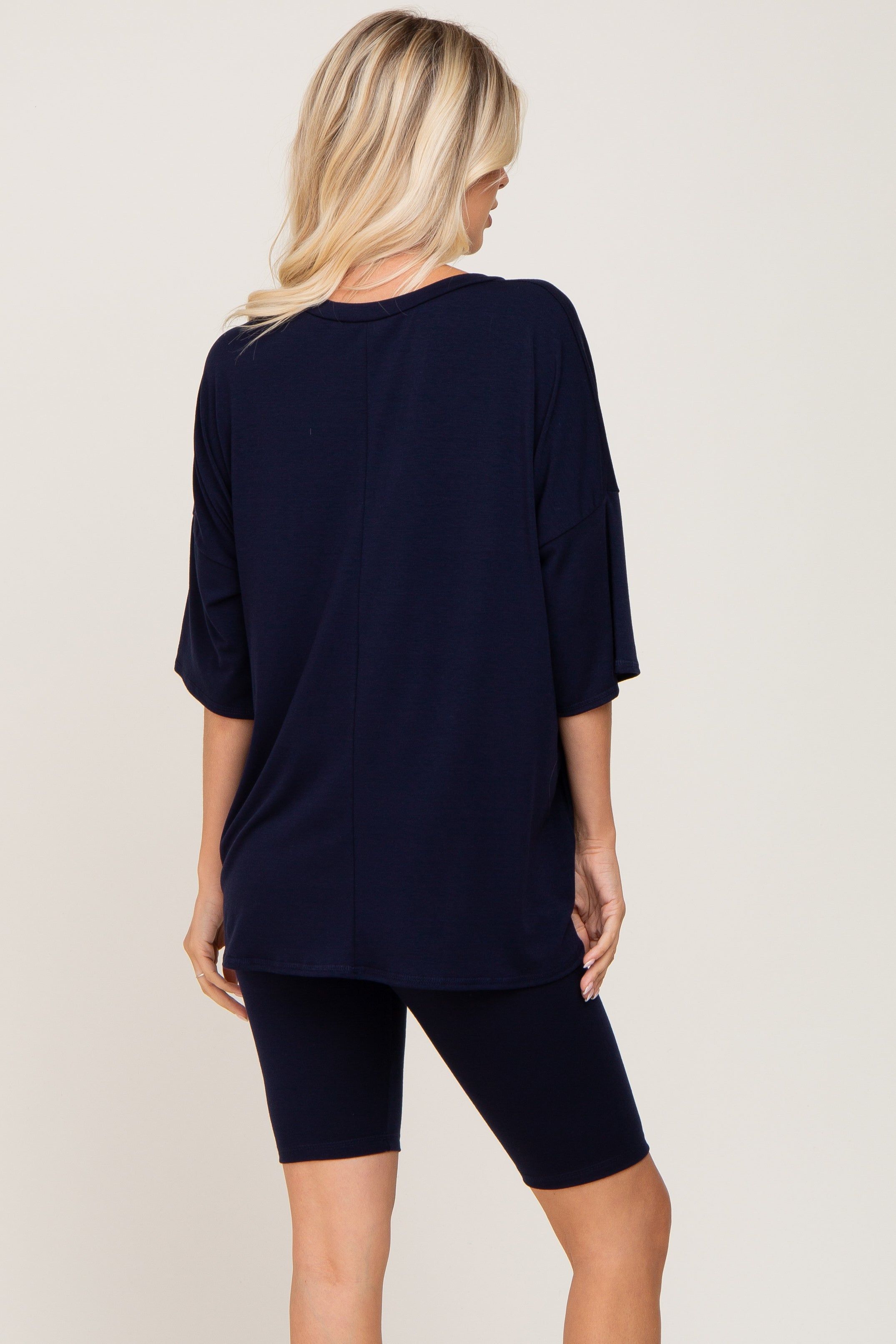 Navy Biker Short Sleep Set sold by Pinkblush product image thumbnail 3