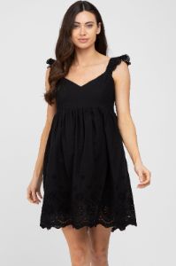 Black Eyelet Lace Maternity Dress sold by Pinkblush