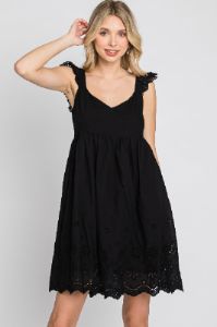 Black Eyelet Lace Maternity Dress sold by Pinkblush
