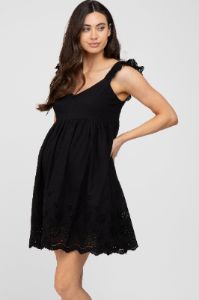 Black Eyelet Lace Maternity Dress sold by Pinkblush