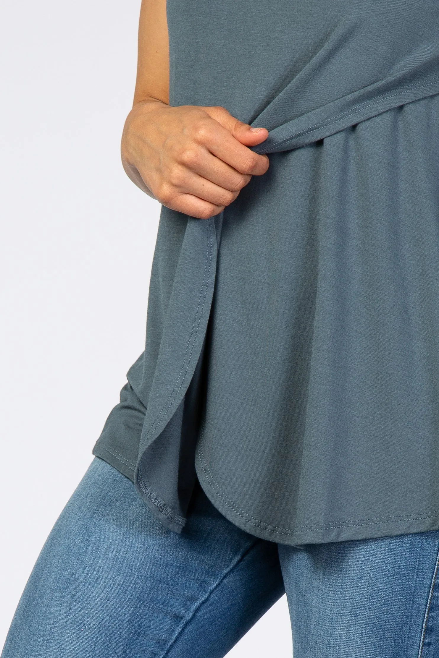 Dark Teal Layered Wrap Front Nursing Top sold by Pinkblush product image thumbnail 4