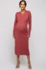 Rust Back Tie Maternity Sweater Dress sold by Pinkblush