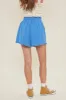 Blue Drawstring Fringe Hem Shorts sold by Pinkblush