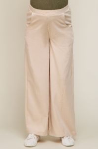 Beige Basic Wide Leg Maternity Lounge Pants sold by Pinkblush