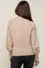 Beige Knit Long Sleeve Mock Neck Maternity Top sold by Pinkblush