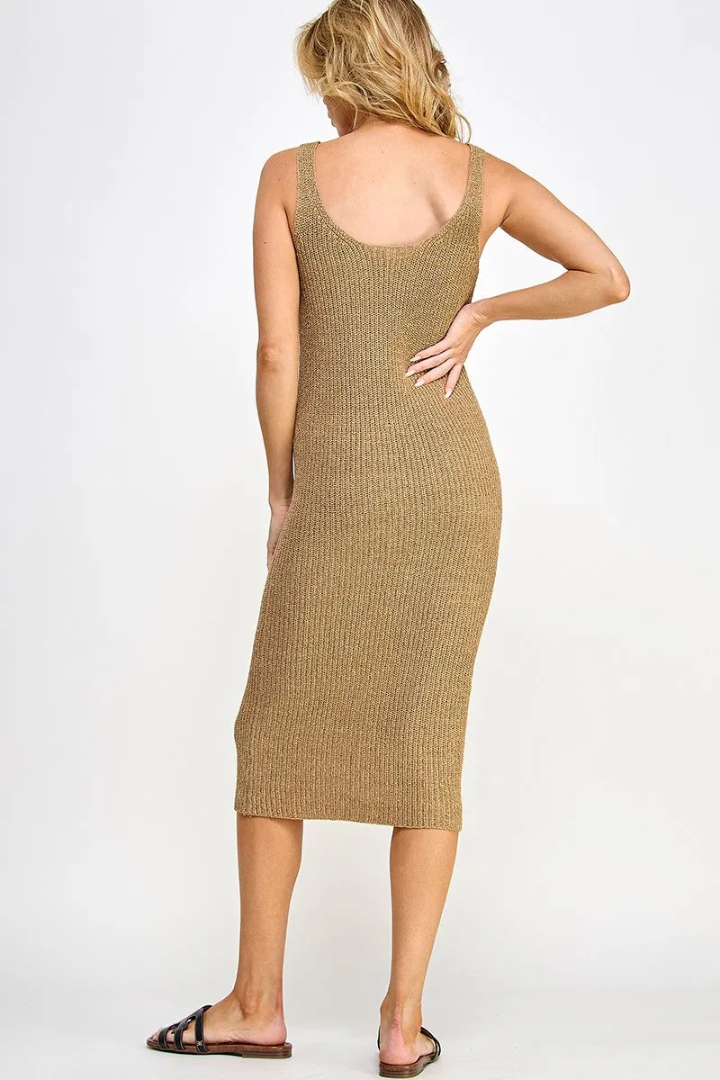 Camel Knit Dress sold by Pinkblush product image thumbnail 3