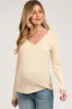 Beige Long Sleeve Maternity Shirt sold by Pinkblush