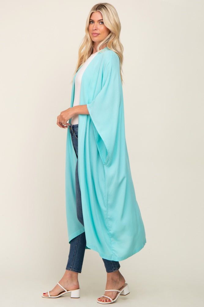 Mint Green Open Front Long Coverup sold by Pinkblush product image thumbnail 2