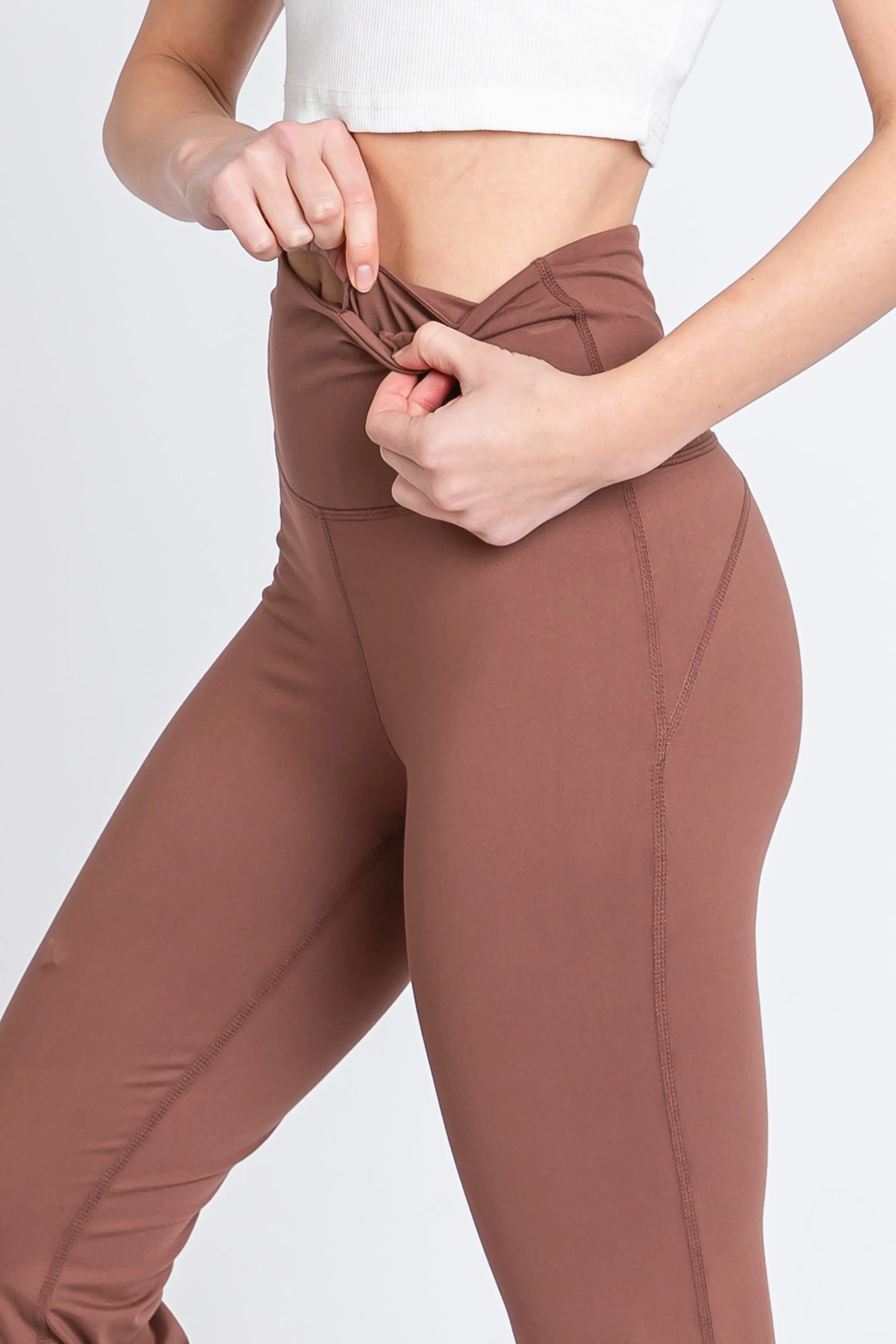 Rust Flared Leggings sold by Pinkblush product image thumbnail 4