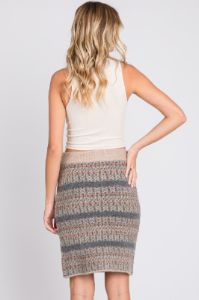 Multi Colored Fair Isle Printed Knit Mini Skirt sold by Pinkblush