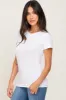 White Basic Crew Neck Tee sold by Pinkblush