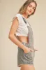 Denim Lilac Floral Print Denim Short Overalls sold by Pinkblush
