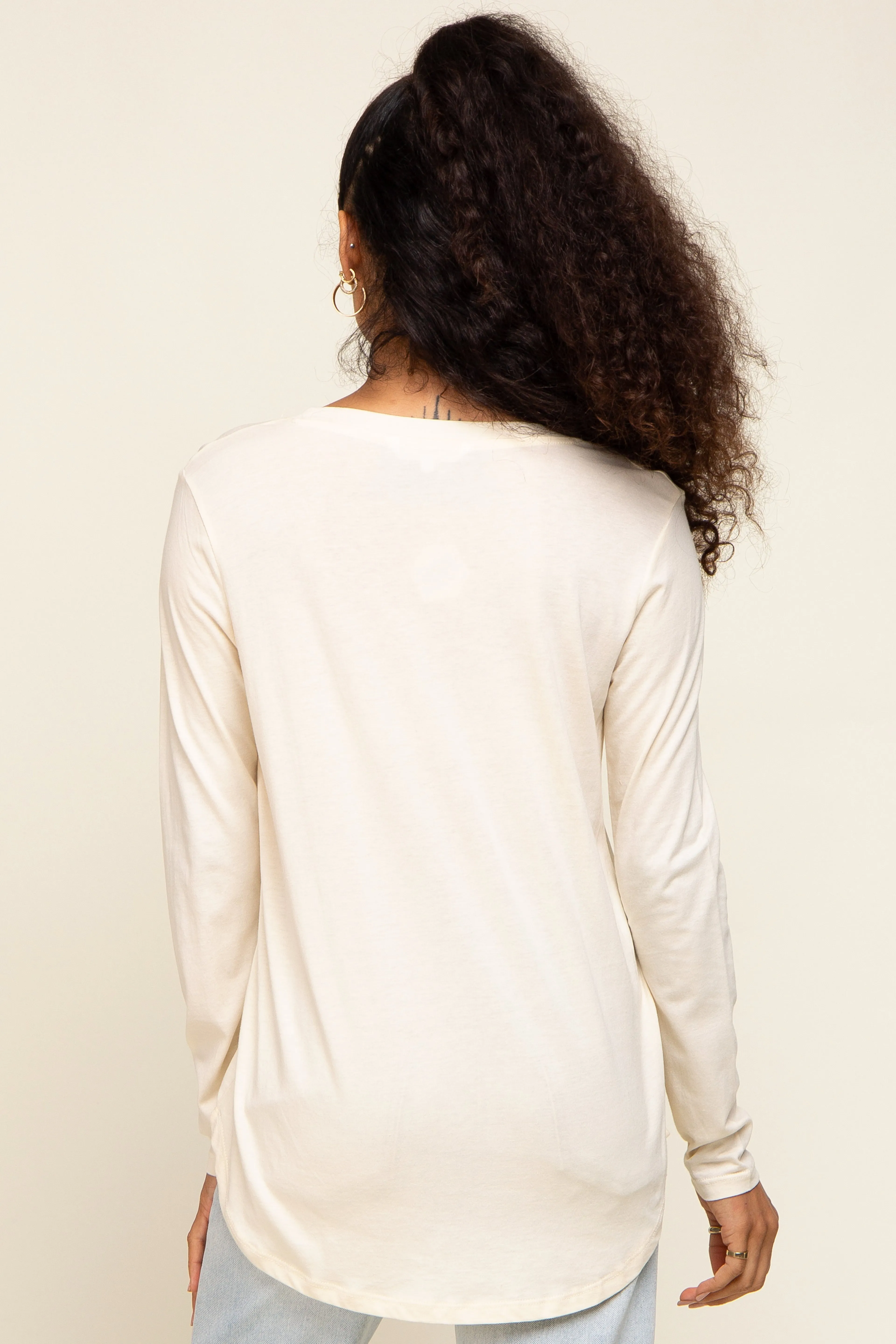 Cream Long Sleeve Top sold by Pinkblush product image thumbnail 3