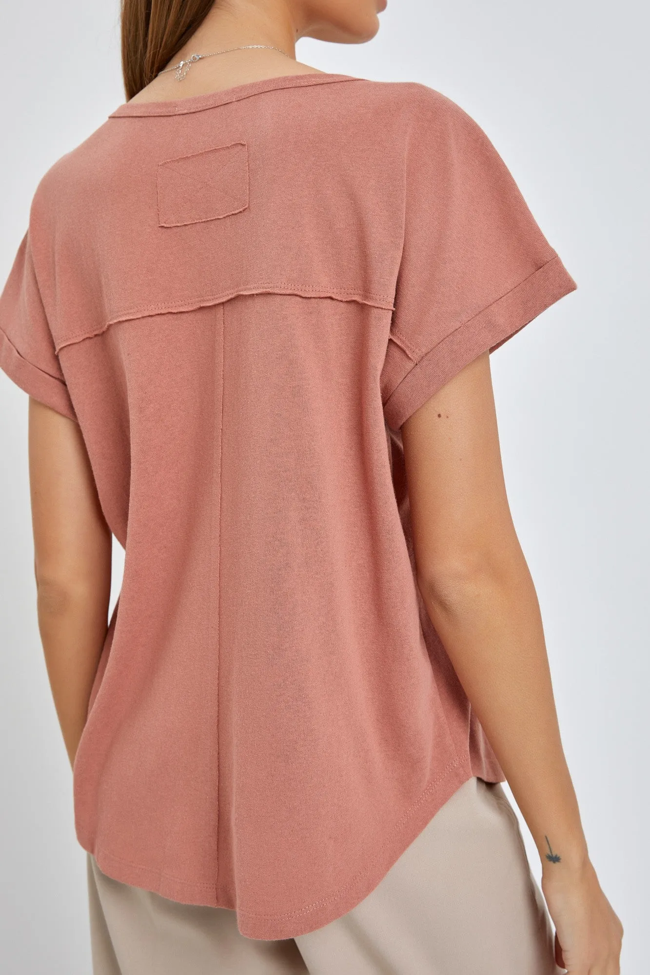 Rust Short Dolman Sleeve Top sold by Pinkblush product image thumbnail 3