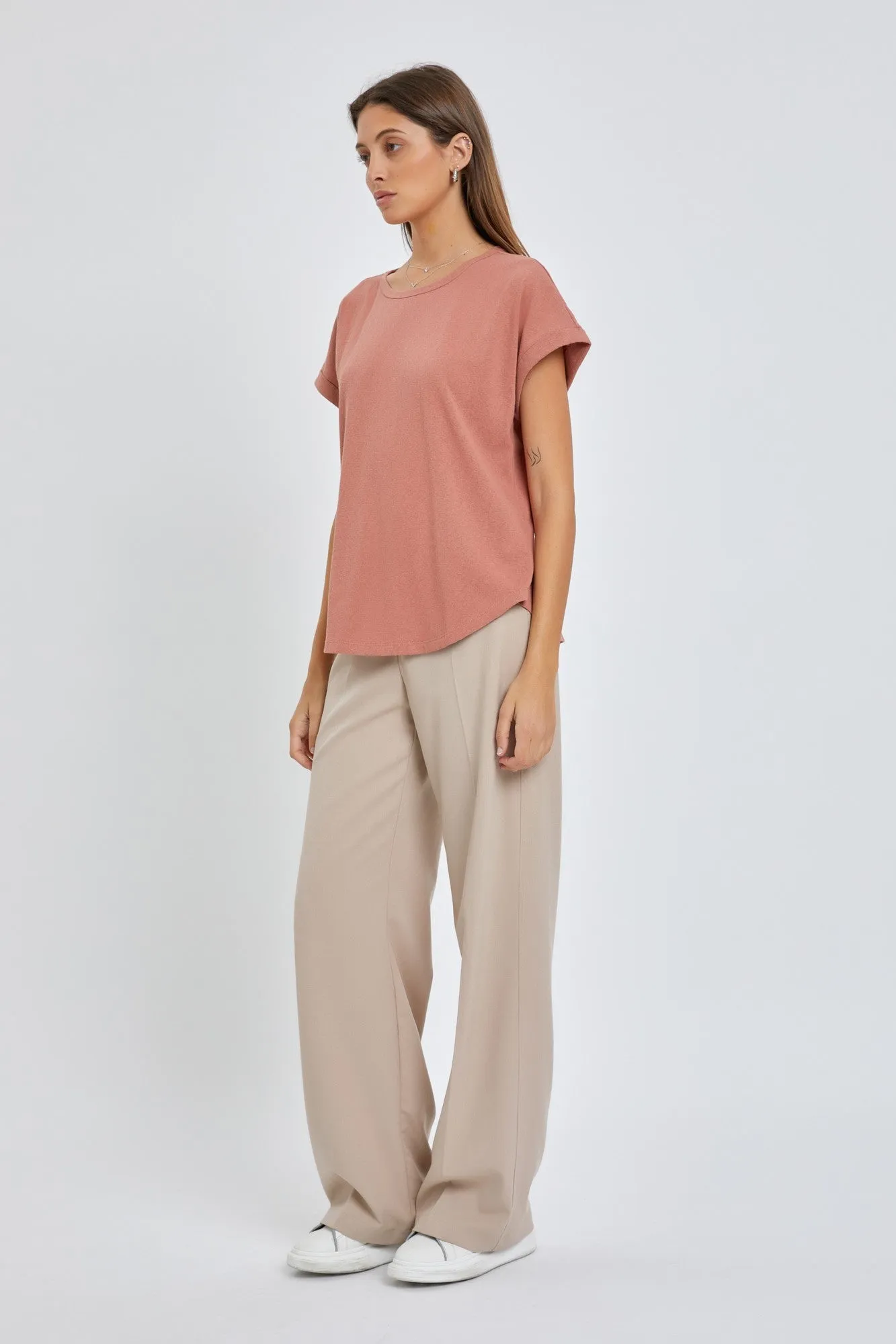 Rust Short Dolman Sleeve Top sold by Pinkblush product image thumbnail 2